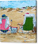 Ladies On The Beach Canvas Print