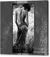 Lady In Red 27 Style Black And White Canvas Print