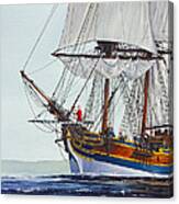 Lady Washington And Captain Gray Canvas Print