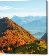 Lake Como Landscape During Autumn From Canvas Print