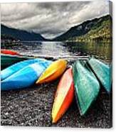 Lake Crescent Kayaks Canvas Print