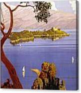 Lake Garda Travel Poster Canvas Print