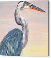 Lake Heron Heron Canvas Print