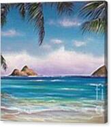 Lanikai Beach And Honu Canvas Print