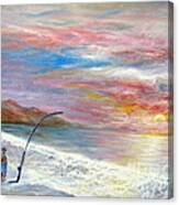 Last Minute Fisherman Canvas Print