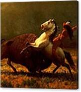 Last Of The Buffalo Hunt Canvas Print