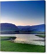 Late Night Roadside Beauty In Iceland Canvas Print