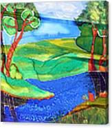 Lazy River Silk Canvas Print