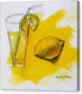 Lemon Water Canvas Print