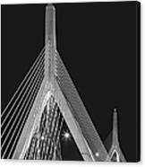 Leonard P. Zakim Bunker Hill Memorial Bridge Bw Ii Canvas Print