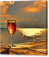 Let's Share A Glass Of Sunset Canvas Print