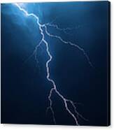 Lightning With Cloudscape Canvas Print