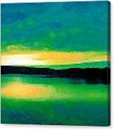 Lime Sunset Canvas Print