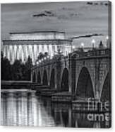 Lincoln Memorial And Arlington Memorial Bridge At Dawn Ii Canvas Print