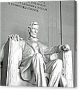 Lincoln Memorial Black And White Canvas Print
