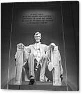 Lincoln Memorial In Black And White Canvas Print