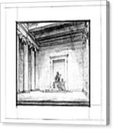 Lincoln Memorial Sketch Iii Canvas Print