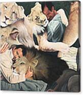 Lion Hugs Canvas Print