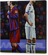 Lionel Messi And Cristiano Ronaldo Canvas Print