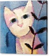 Little White Cat Canvas Print