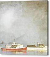 Lobster Boats At Anchor Bar Harbor Maine Canvas Print