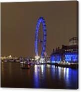 London Eye At Night Canvas Print