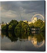 London - Illuminated And Reflected Canvas Print
