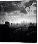 London Skyline Through The Window Where Canvas Print