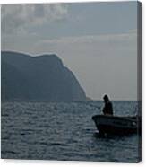 Lonely Fisherman Canvas Print