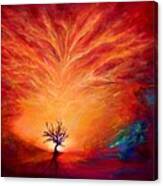 Lonely Tree And Crazy Sky Canvas Print