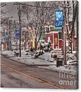 Long Grove In Snow Canvas Print