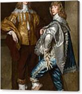 Lord John Stuart And His Brother Lord Bernard Stuart Canvas Print