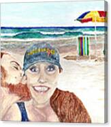 Love On The Beach Canvas Print