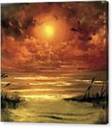 Lovers Sunset Canvas Print