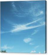 Low Angle View Of Cloudy Blue Sky Canvas Print