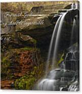 Luke Scripture Waterfall Canvas Print