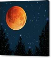 Lunar Eclipse Canvas Print