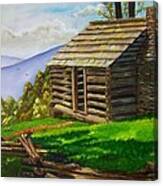 Lunch At An Old Cabin In The Blue Ridge Canvas Print