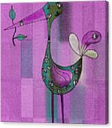 Lutgarde's Bird - 061109106-purple Canvas Print