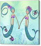 M Is For Marvelous Mermaids Canvas Print