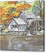 Mabry Grist Mill In Virginia Usa Canvas Print