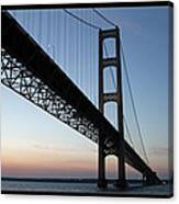 Mackinac Bridge At Sunset Canvas Print