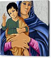 Madonna With Child Blessing Canvas Print