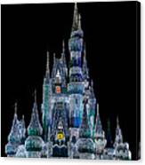 Magic Kingdom Castle Frozen Blue Frost For Christmas Canvas Print