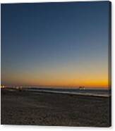Magical Sunset Moments At Caesarea Canvas Print