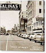 Main Street Salinas California 1941 Canvas Print