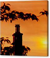 Mamaroneck Lighthouse Nearing Sunset Canvas Print