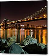 Manhattan Bridge And Lower Eastside Canvas Print