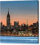 Manhattan Skyline And Pre-sunrise Sky I Canvas Print