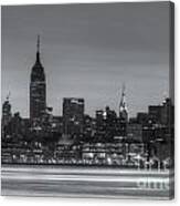 Manhattan Skyline And Pre-sunrise Sky Ii Canvas Print